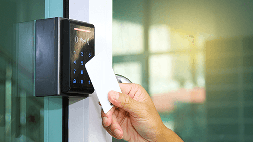 Secure access control keypad with credential card