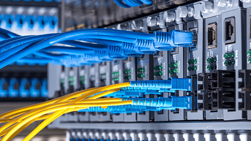 Structured wiring patch panel with organized network cabling